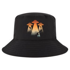 Cool Dinosaur Ufo Alien Abduction Dinosaur Cool Comfort Performance Bucket Hat