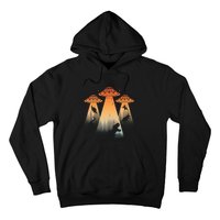 Cool Dinosaur Ufo Alien Abduction Dinosaur Hoodie