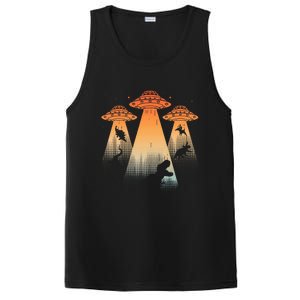 Cool Dinosaur Ufo Alien Abduction Dinosaur PosiCharge Competitor Tank