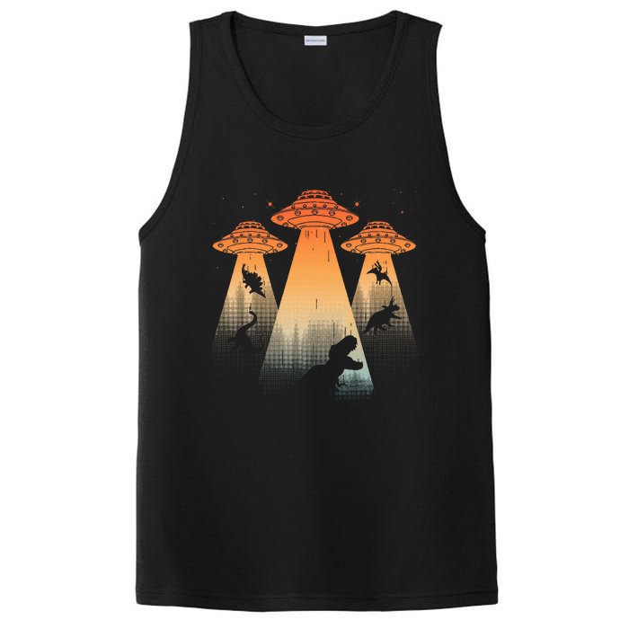 Cool Dinosaur Ufo Alien Abduction Dinosaur PosiCharge Competitor Tank