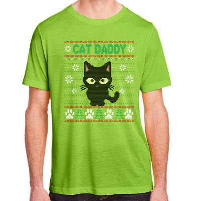 Cat Daddy Ugly Christmas Sweater Pajama Funny Kitty Cat Lover Xmas Gift Adult ChromaSoft Performance T-Shirt