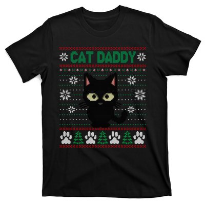 Cat Daddy Ugly Christmas Sweater Pajama Funny Kitty Cat Lover Xmas Gift T-Shirt