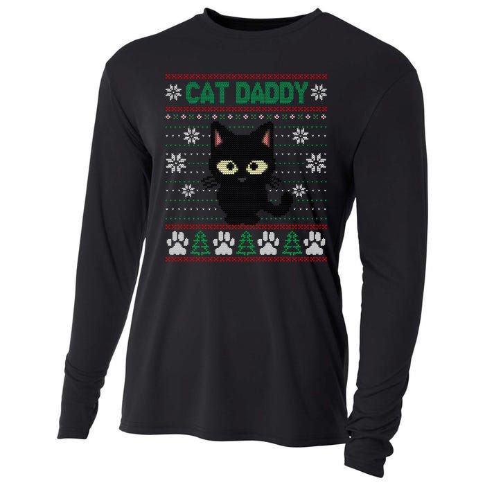 Cat Daddy Ugly Christmas Sweater Pajama Funny Kitty Cat Lover Xmas Gift Cooling Performance Long Sleeve Crew