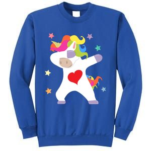 Cute Dabbing Unicorn Heart Valentines Day Cute Gift Sweatshirt