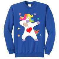 Cute Dabbing Unicorn Heart Valentines Day Cute Gift Sweatshirt