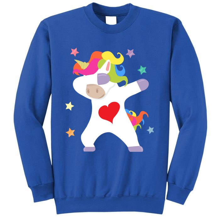 Cute Dabbing Unicorn Heart Valentines Day Cute Gift Sweatshirt