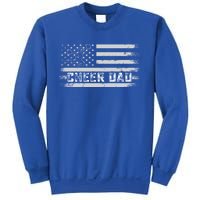 Cheer Dad Usa Flag Vintage Father Cheerleader Squad Gift Sweatshirt