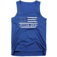 Cheer Dad Usa Flag Vintage Father Cheerleader Squad Gift Tank Top