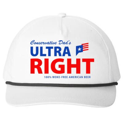 Conservative Dad's Ultra Right 100 Work Free American Beer Snapback Five-Panel Rope Hat