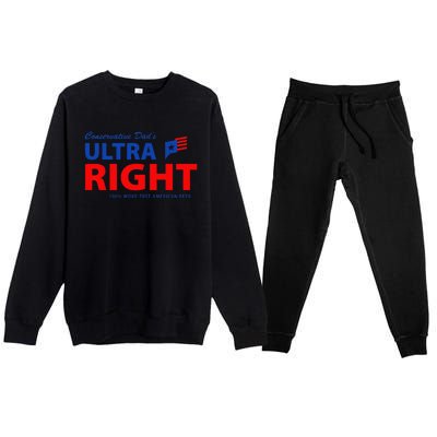 Conservative Dad's Ultra Right 100 Work Free American Beer Premium Crewneck Sweatsuit Set