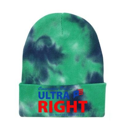 Conservative Dad's Ultra Right 100 Work Free American Beer Tie Dye 12in Knit Beanie