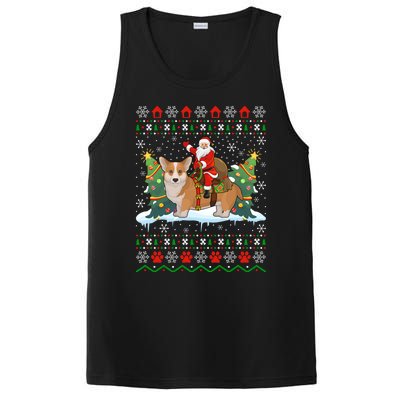 Corgi Dog Ugly Xmas Gift Santa Riding Corgi Christmas Meaningful Gift PosiCharge Competitor Tank