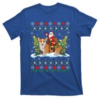 Corgi Dog Ugly Xmas Gift Santa Riding Corgi Christmas Meaningful Gift T-Shirt