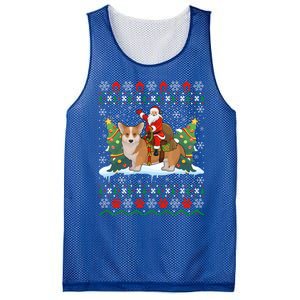 Corgi Dog Ugly Xmas Gift Santa Riding Corgi Christmas Meaningful Gift Mesh Reversible Basketball Jersey Tank