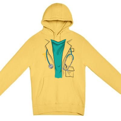 Cool Doctor Uniform Halloween Costume Funny Lazy Diy Gift Premium Pullover Hoodie