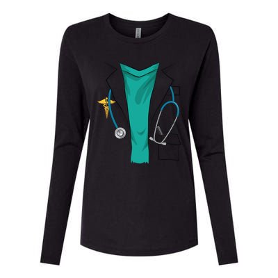 Cool Doctor Uniform Halloween Costume Funny Lazy Diy Gift Womens Cotton Relaxed Long Sleeve T-Shirt