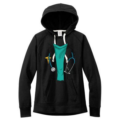 Cool Doctor Uniform Halloween Costume Funny Lazy Diy Gift Women's Fleece Hoodie