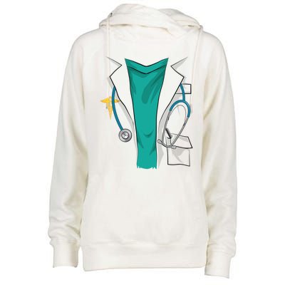 Cool Doctor Uniform Halloween Costume Funny Lazy Diy Gift Womens Funnel Neck Pullover Hood