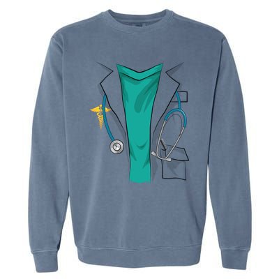 Cool Doctor Uniform Halloween Costume Funny Lazy Diy Gift Garment-Dyed Sweatshirt