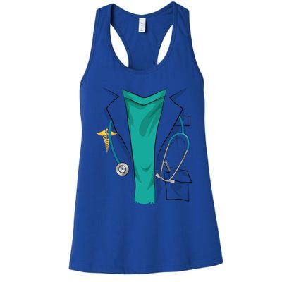 Cool Doctor Uniform Halloween Costume Funny Lazy Diy Gift Women's Racerback Tank