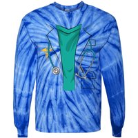 Cool Doctor Uniform Halloween Costume Funny Lazy Diy Gift Tie-Dye Long Sleeve Shirt