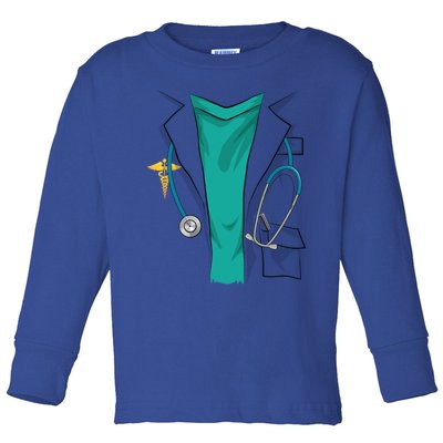 Cool Doctor Uniform Halloween Costume Funny Lazy Diy Gift Toddler Long Sleeve Shirt