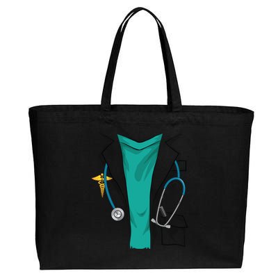 Cool Doctor Uniform Halloween Costume Funny Lazy Diy Gift Cotton Canvas Jumbo Tote