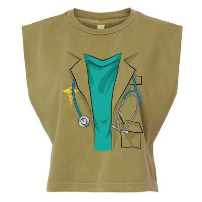 Cool Doctor Uniform Halloween Costume Funny Lazy Diy Gift Garment-Dyed Women's Muscle Tee