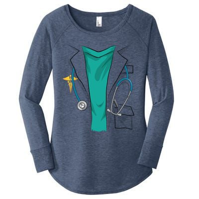 Cool Doctor Uniform Halloween Costume Funny Lazy Diy Gift Women's Perfect Tri Tunic Long Sleeve Shirt