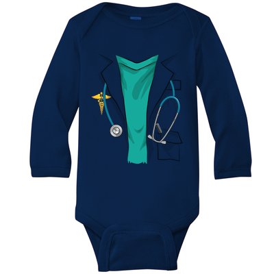 Cool Doctor Uniform Halloween Costume Funny Lazy Diy Gift Baby Long Sleeve Bodysuit