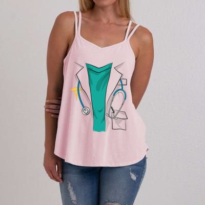 Cool Doctor Uniform Halloween Costume Funny Lazy Diy Gift Women's Strappy Tank