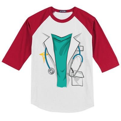 Cool Doctor Uniform Halloween Costume Funny Lazy Diy Gift Kids Colorblock Raglan Jersey