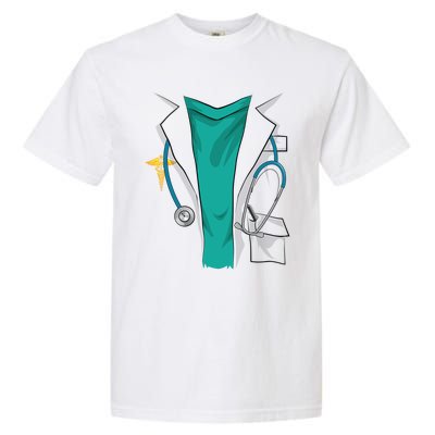 Cool Doctor Uniform Halloween Costume Funny Lazy Diy Gift Garment-Dyed Heavyweight T-Shirt