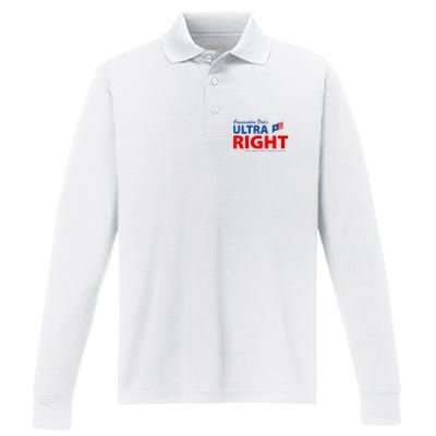 Conservative Dads Ultra Right 100% Work Free American Beer Performance Long Sleeve Polo