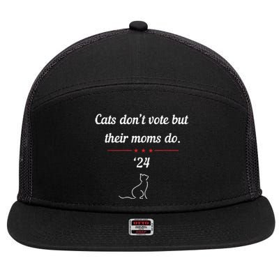 Cats DonT Vote But Their Moms Do President 2024 Election 7 Panel Mesh Trucker Snapback Hat