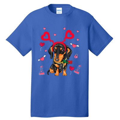 Cute Dachshund Valentine's Day Dachshund Dog Lover Valentine Gift Tall T-Shirt