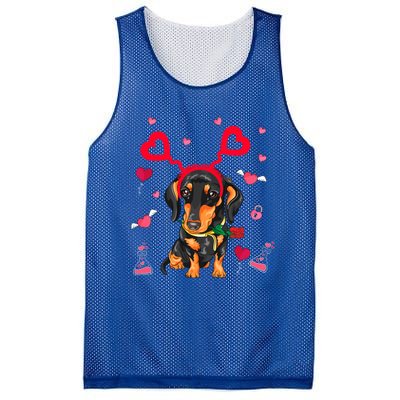 Cute Dachshund Valentine's Day Dachshund Dog Lover Valentine Gift Mesh Reversible Basketball Jersey Tank