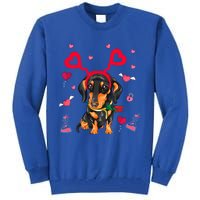 Cute Dachshund Valentine's Day Dachshund Dog Lover Valentine Gift Tall Sweatshirt