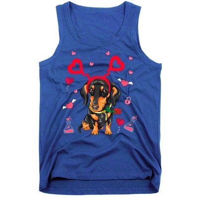 Cute Dachshund Valentine's Day Dachshund Dog Lover Valentine Gift Tank Top