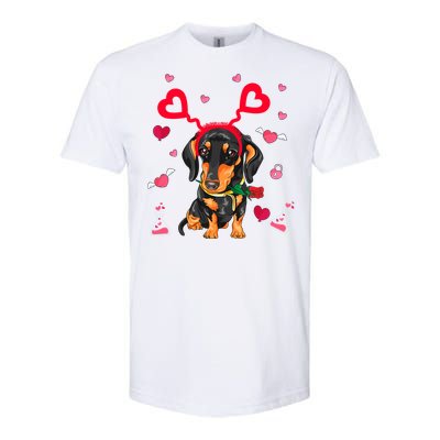 Cute Dachshund Valentine's Day Dachshund Dog Lover Valentine Gift Softstyle CVC T-Shirt