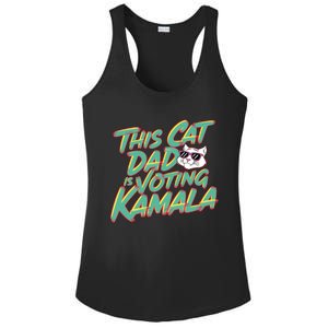 Cat Dad Voting Kamala Harris For President 2024 Vote Blue Ladies PosiCharge Competitor Racerback Tank