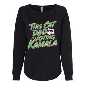 Cat Dad Voting Kamala Harris For President 2024 Vote Blue Womens California Wash Sweatshirt