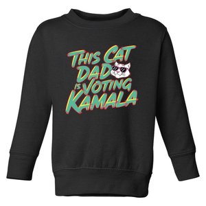 Cat Dad Voting Kamala Harris For President 2024 Vote Blue Toddler Sweatshirt