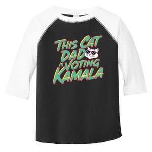 Cat Dad Voting Kamala Harris For President 2024 Vote Blue Toddler Fine Jersey T-Shirt