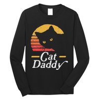 Cat Daddy Vintage Eighties Style Cat Retro Distressed Long Sleeve Shirt