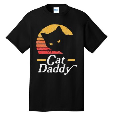 Cat Daddy Vintage Eighties Style Cat Retro Distressed Tall T-Shirt