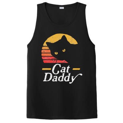 Cat Daddy Vintage Eighties Style Cat Retro Distressed PosiCharge Competitor Tank