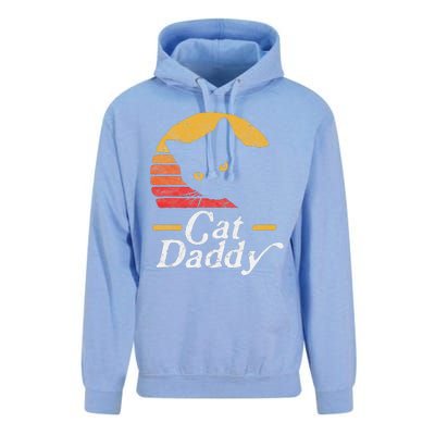 Cat Daddy Vintage Eighties Style Cat Retro Distressed Unisex Surf Hoodie