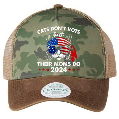 Cats DonT Vote But Their Moms Do Us Flag 2024 Election Legacy Tie Dye Trucker Hat