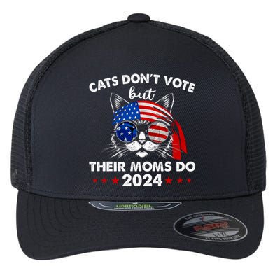 Cats DonT Vote But Their Moms Do Us Flag 2024 Election Flexfit Unipanel Trucker Cap